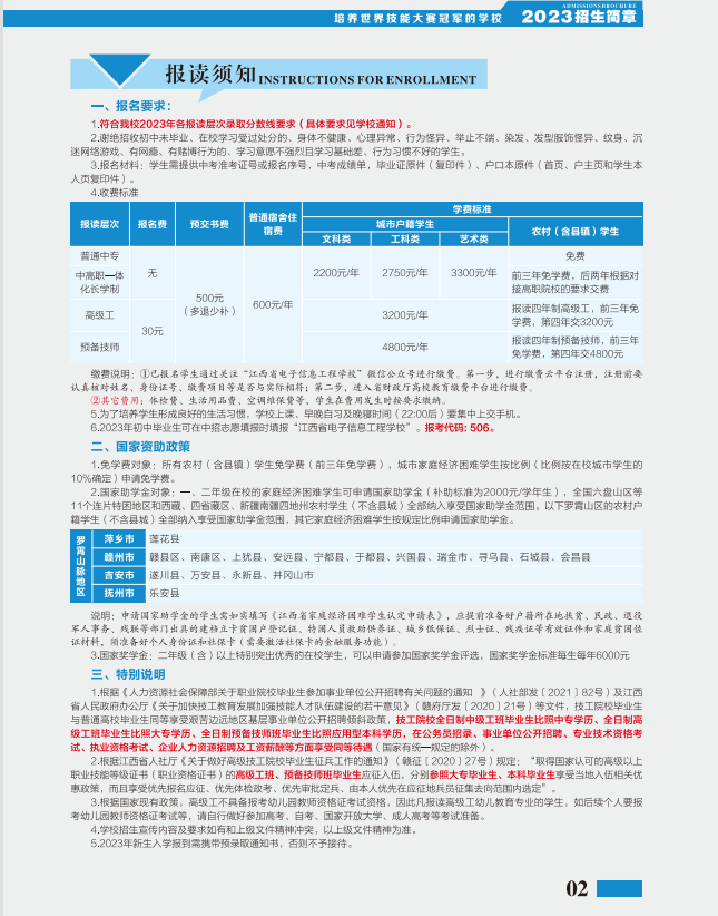 江西省電子信息技師學院招生簡章