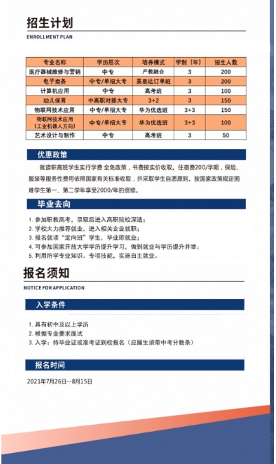 進(jìn)賢縣職業(yè)技術(shù)高級(jí)中學(xué)招生計(jì)劃